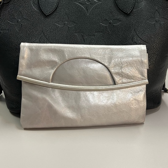 Hobo Silver Leather Clutch Bag - Picture 2 of 11